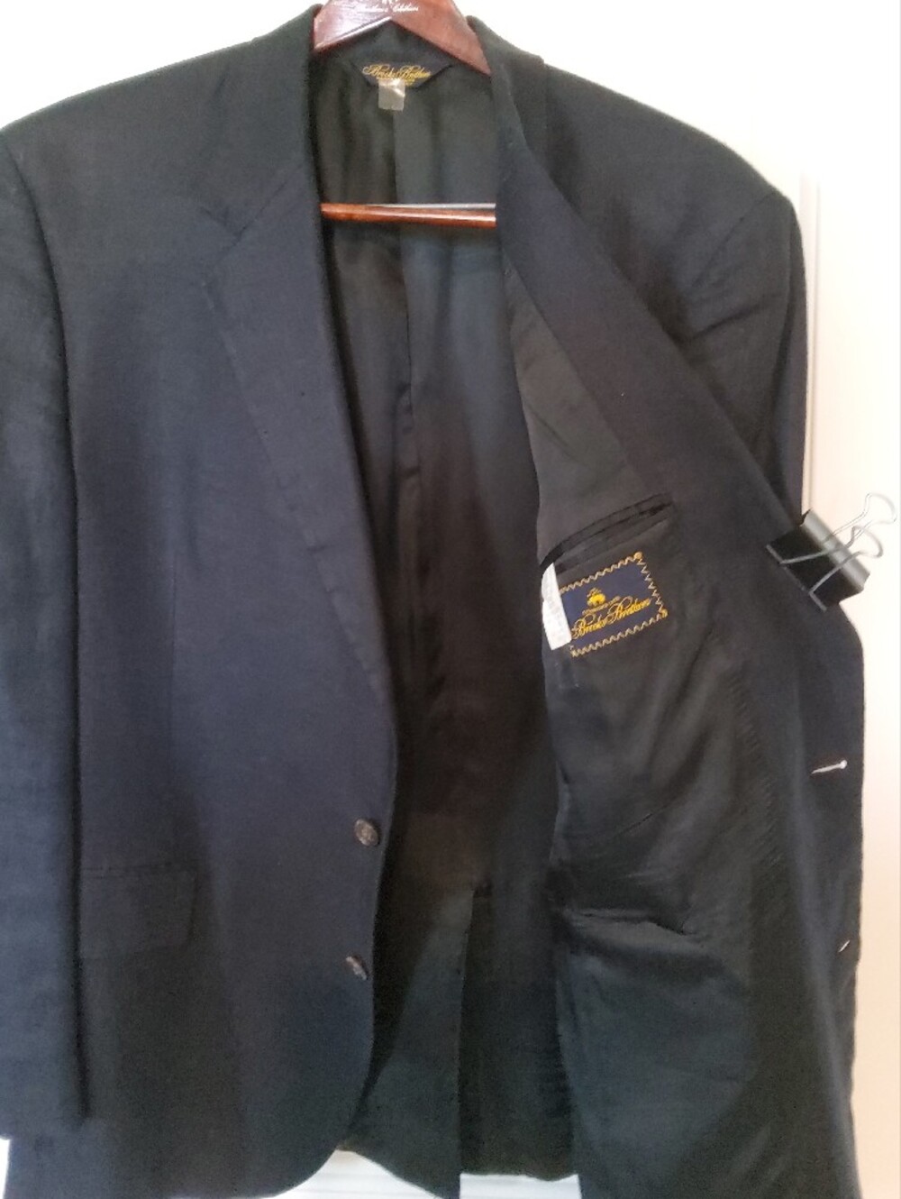 44R Brooks Brothers Men's Linen Dress Jacket Done In  Formal Black